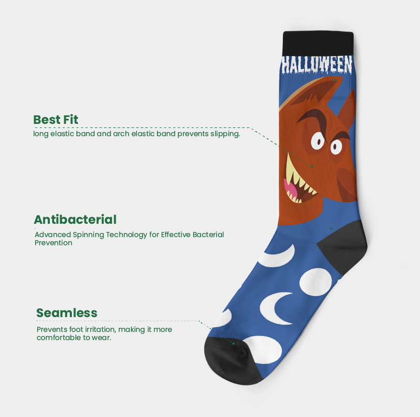 Werewolf Crew Socks (9")