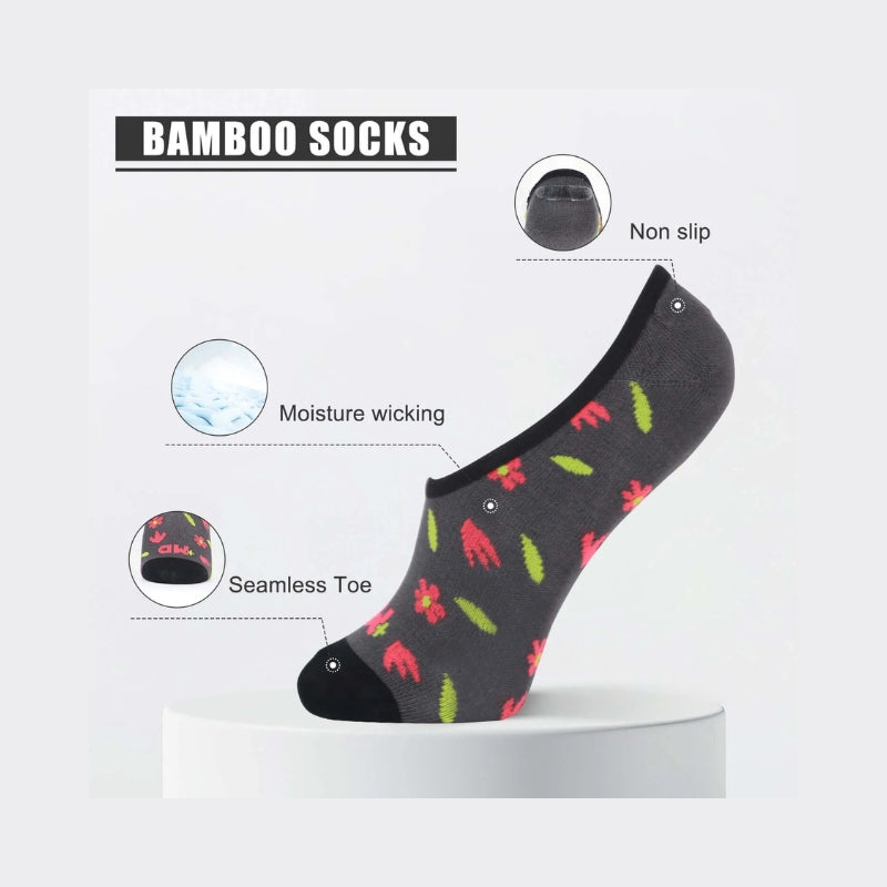 No Show Liner Sock with Non Slip Silicone Heel 6 Pair Pack