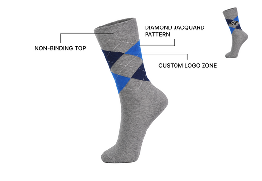 Everyday Dress Socks - Embroidered