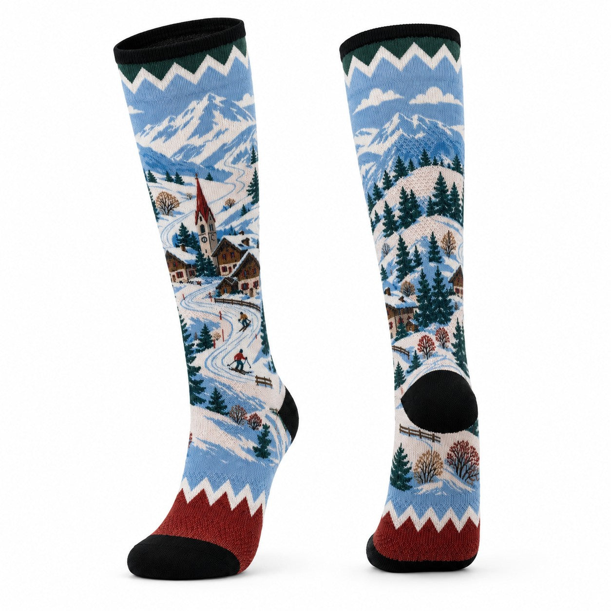 Long Compression Printing Socks