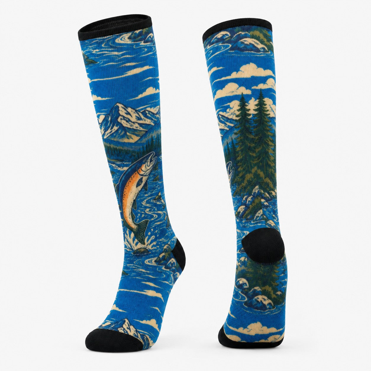Long Compression Printing Socks