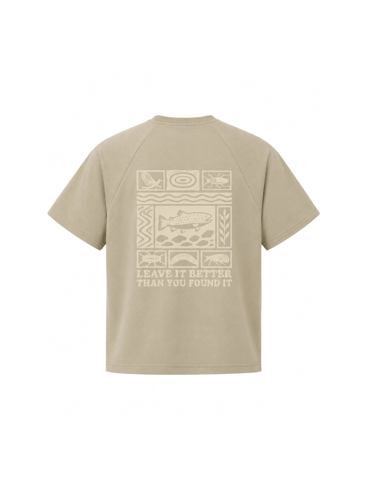 Fish Block Print - Women's Kool Wool Wide Fit Short Sleeve T-Shirt