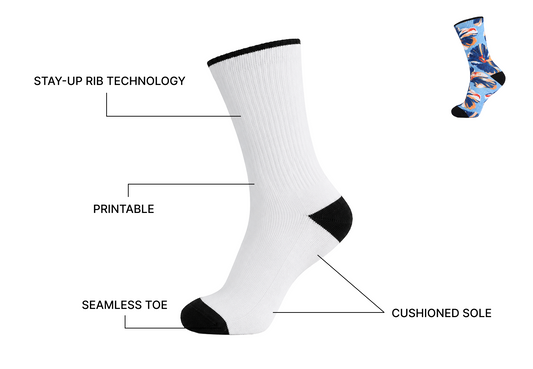Everyday Crew Socks – Full-Color Print