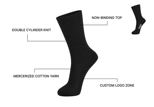 Elite Dress Socks - Heat Transfer