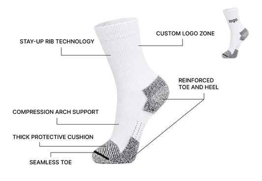 Heavy-Duty Workwear Socks - Heat Transfer