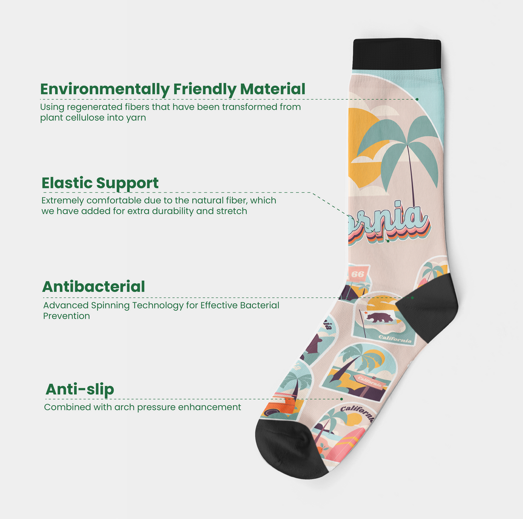 Califonia Crew Socks(9")