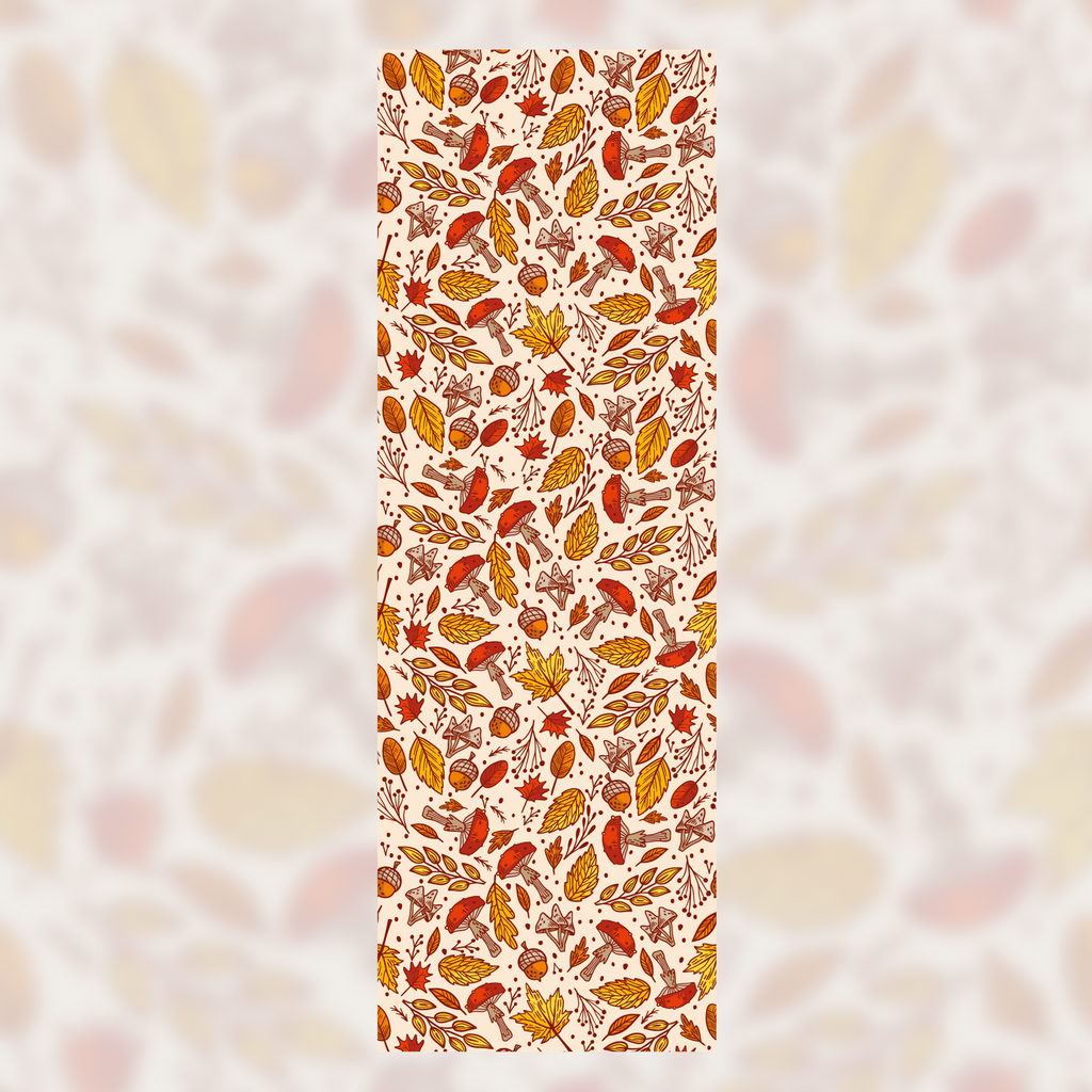 Fall Mushrooms and Leaves Wool Socks (7")