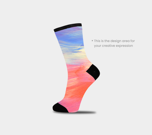 24 Pairs Custom Printed Crew Socks