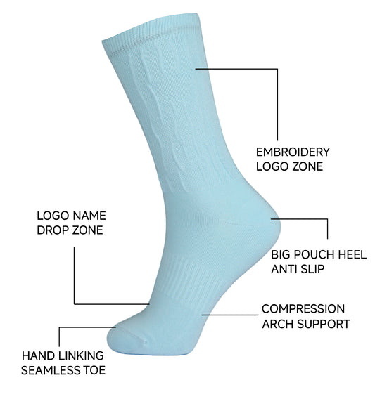 Everyday Crew Socks – Embroidered