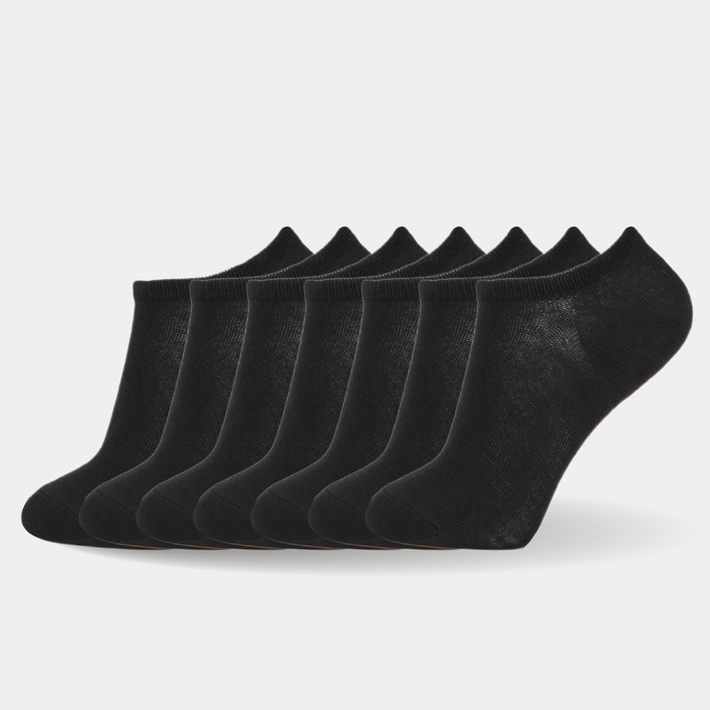 No Show Liner Socks-6 Pairs Bundle-BLCK