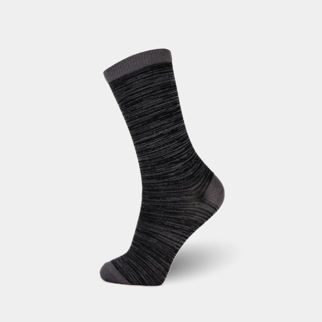 Crew 6 Pair Pack Ocelot Texture Assorted Colors-BLCK