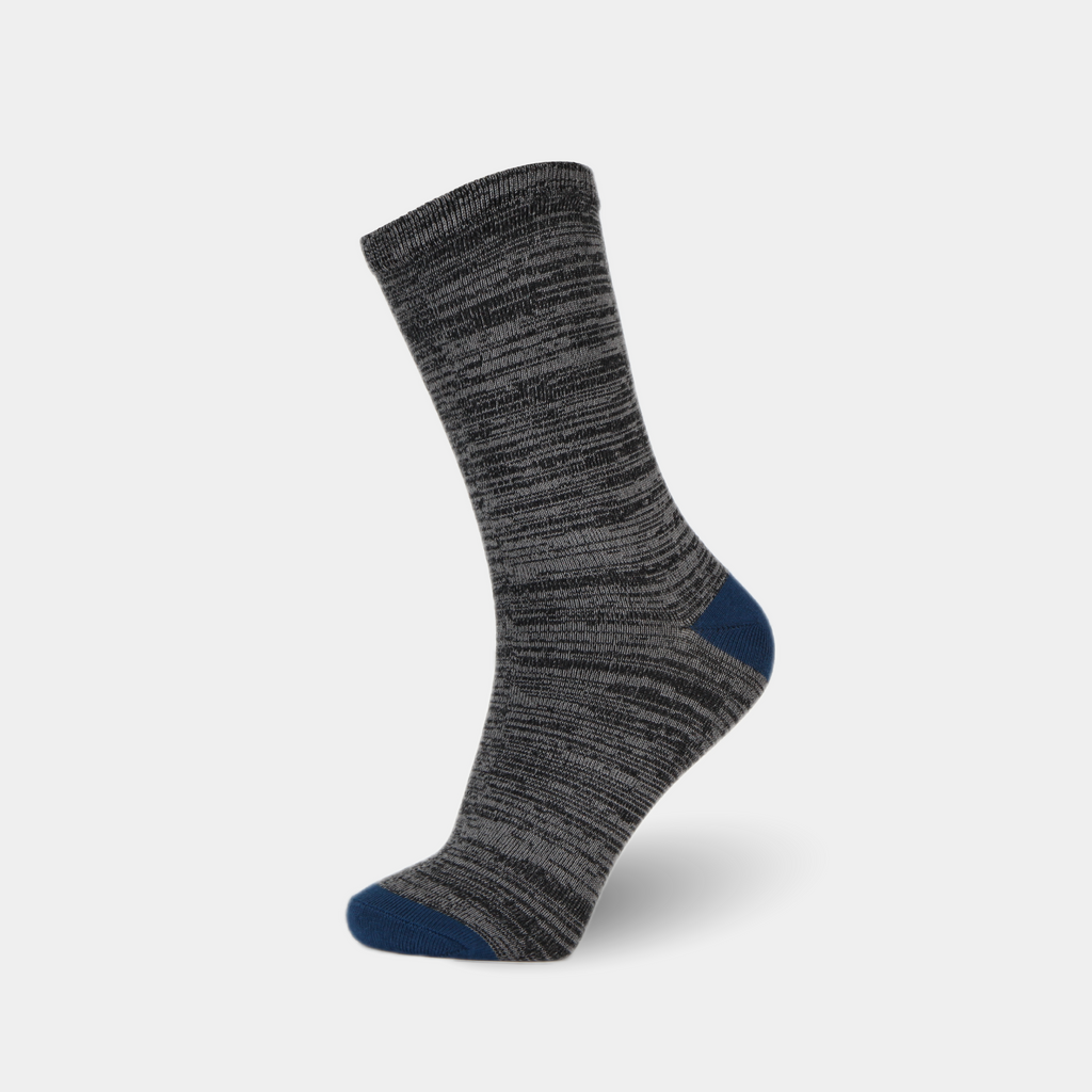 dark gray heather crew sock